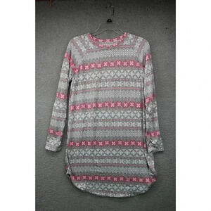 Cuddl Duds Long Sleeve Fleece Pajama Gown-Size Small